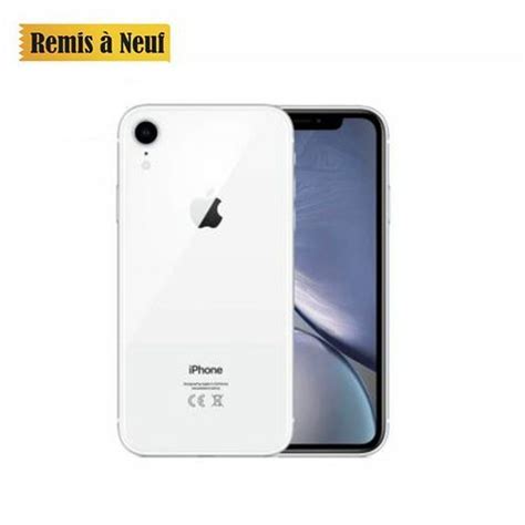 Apple IPhone XR 6 1 IOS 128Go Blanc Remis à Neuf Fiche Technique