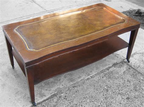 Uhuru Furniture & Collectibles: Leather Top Coffee Table SOLD