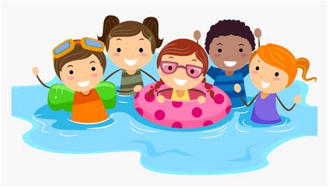 Swimming Pool Child Clip Art - Kids Swimming Clipart, HD Png Download ...