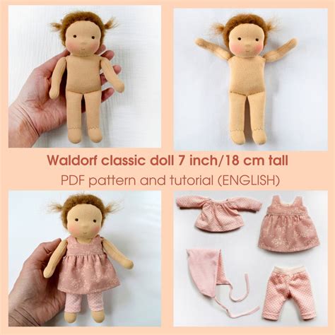 7 18 Cm Waldorf Classic Doll PDF Sewing Pattern And Tutorial Doll