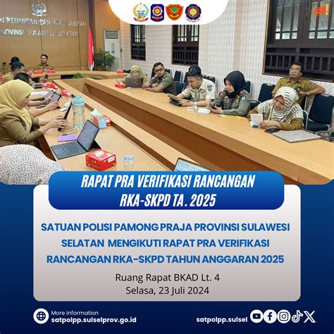 Rapat Pra Verifikasi Rancangan Rka Skpd Ta 2025