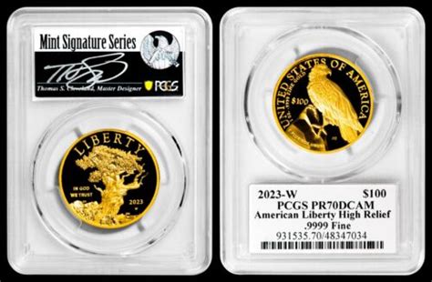 2023 W 100 Gold American Liberty High Relief Pcgs Pr70dcam Cleveland