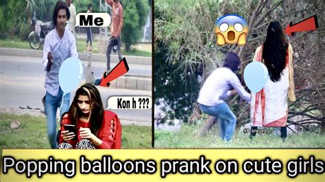 Popping Balloons Prank On Cute Girls Pranks Edge Youtube