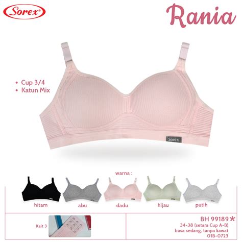 Jual Bh Bra Sorex Cup Sedang Tekstur Garis Busa Tipis Tanpa