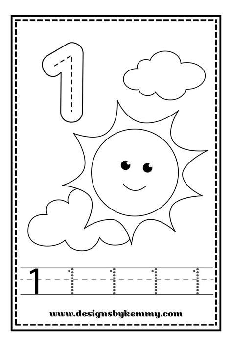 Free Number Tracing And Coloring Worksheet Designs By Kemmy In 2023