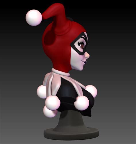 Stl File Bust Posed Harley Quinn 👤 Obj ・3d Printable Model To