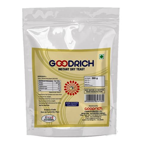 Instant Dry Yeast Goodrich 500gm For Bakery Packaging Type Packet At Rs 140piece In Raiganj