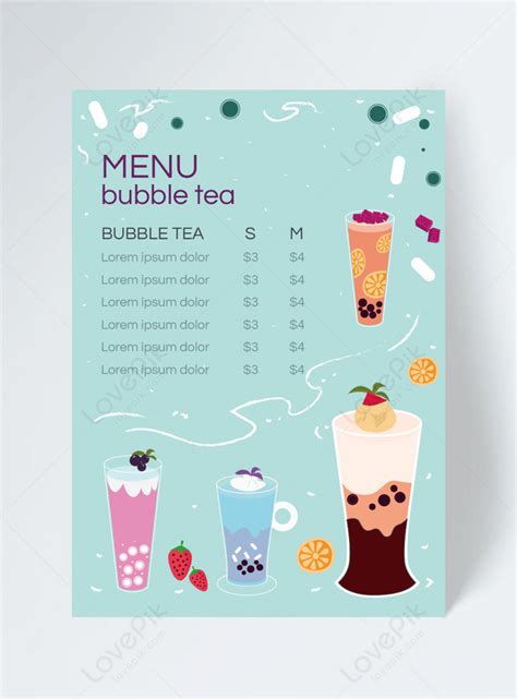 Milk tea shop menu design template image_picture free download 465489499_lovepik.com