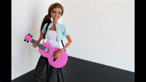 How To Make A Doll Guitar Doll Crafts Youtube