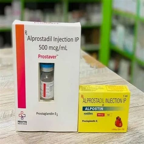 Alprostadil Prostaver Injection Alpostin 500 Mcg Injection Packaging