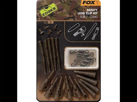 Fox Edges Camo Safety Lead Clip Kit Size