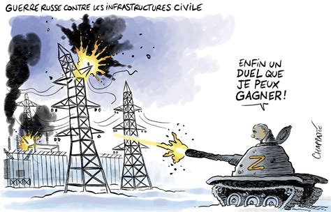 Guerre Russe Contre Les Infrastructures Civiles Globecartoon