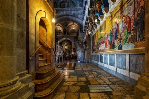 Innere Der Kirche Des Heiligen Grabes In Jerusalem Israel