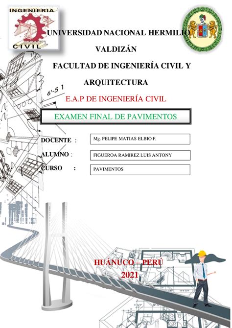 Examen Final Pavimentos Examen Final De Pavimentos Universidad