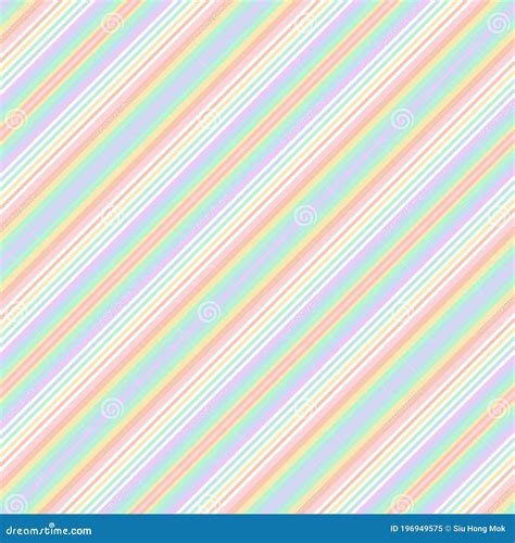 Rainbow Stripe Seamless Pattern Background In Diagonal Style Stock Vector Illustration Of Bias