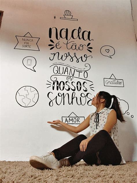 Lettering Na Parede Cita Es De Parede Parede De Inspira O Pintura