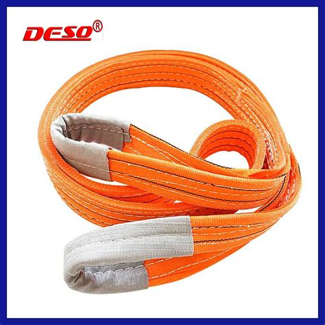 1 12t High Strength Polyester Eye Flat Webbing Sling For Lifting