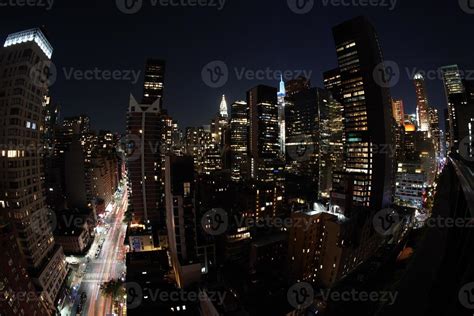 new york city night aerial cityscape from terrace rooftop 17364100 ...