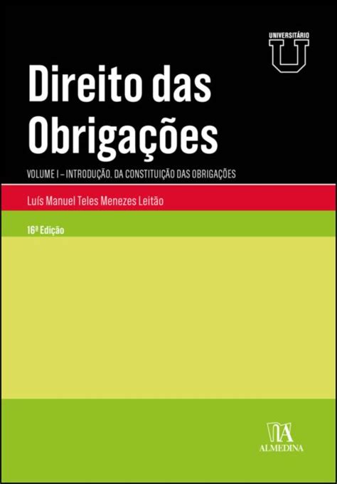 Direito Das Obriga Es Vol I Introdu O Conceito E Caracter Sticas