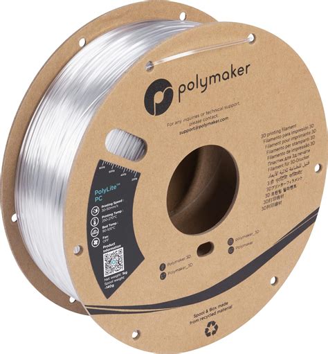 Amazon Polymaker 2 85mm PC Filament 3mm Clear Polycarbonate