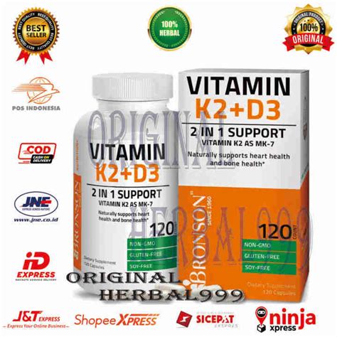 Bronson Vitamin D3 5000 Iu And K2 90 Mcg Lazada Indonesia