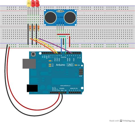 Arduino Tutorial 1 Ultrasonic Sensor Hc Sr04 With Led Miniarduino Images