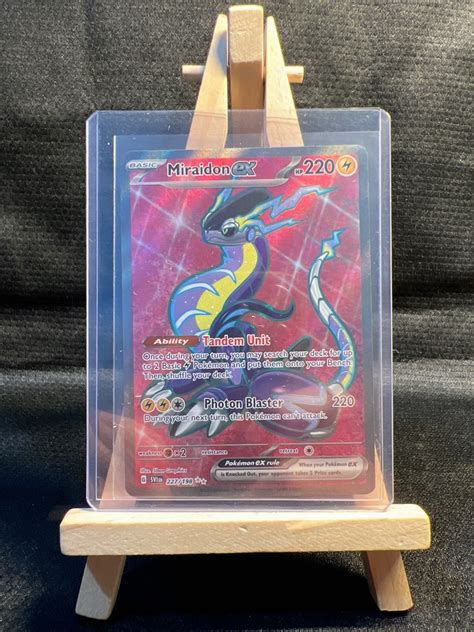 Miraidon EX Full Art Pokemon Scarlet Violet EN 227 198 Hobbies