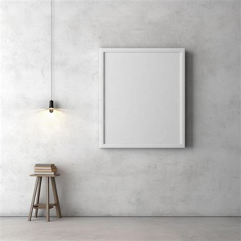 Premium AI Image | Blank canvas frame on the wall