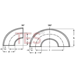 Paslanmaz Kaynaklı Dirsek Kromtes DIN 2605 Patent Dirsek TES