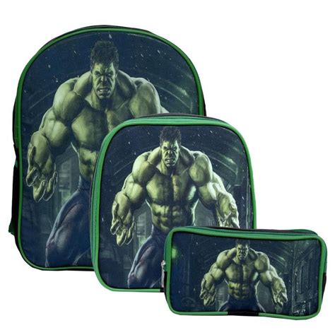 Mochila Escolar De Costas Infantil Her I Hulk Vingadores D Toys U