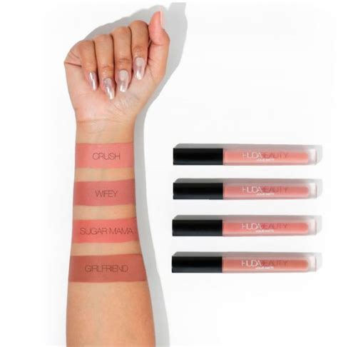 Huda Beauty Liquid Matte Nude Love Collection Swatches Makeup FOMO
