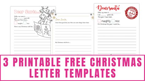 3 Printable Free Christmas Letter Templates