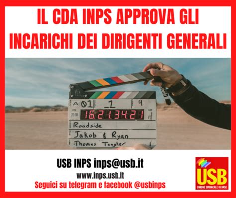 USB Pubblico Impiego INPS IL CDA INPS APPROVA GLI INCARICHI DEI