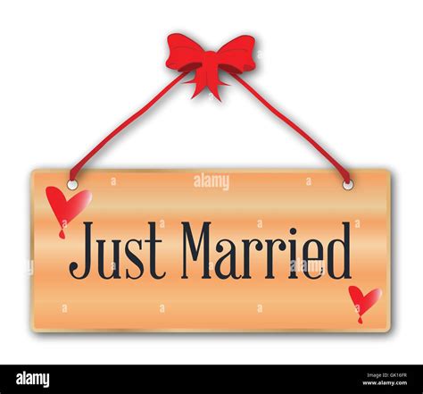 Just Married Sign Stock Vector Image Art Alamy