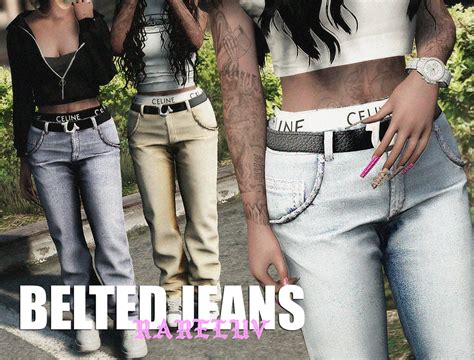 Belted Jeans For Mp Female Gta Mod