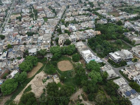 Aerial view of residential are on 2024-07-22 in Lahore, Pakistan ...