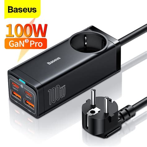 Baseus 100W 65W GaN USB Ladeger T Desktop Power Streifen Typ C PD QC