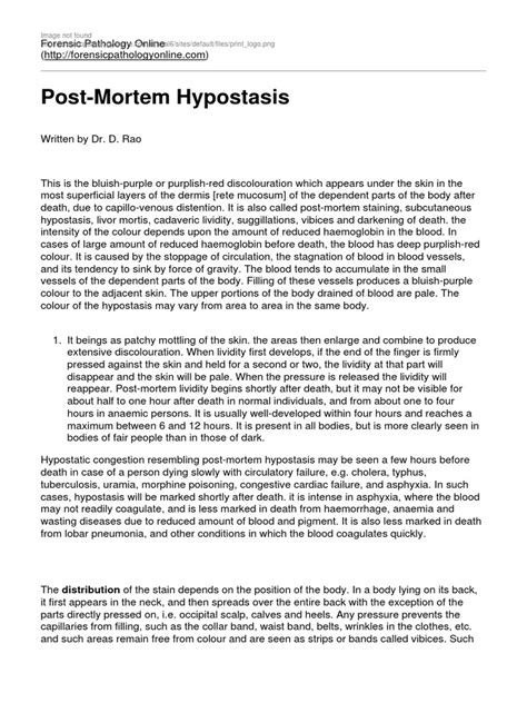 Post Mortem Hypostasis Pdf Skin Anatomy