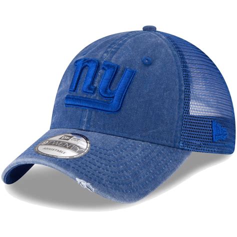 Men's New Era Royal New York Giants Tonal Washed Trucker 9TWENTY ...