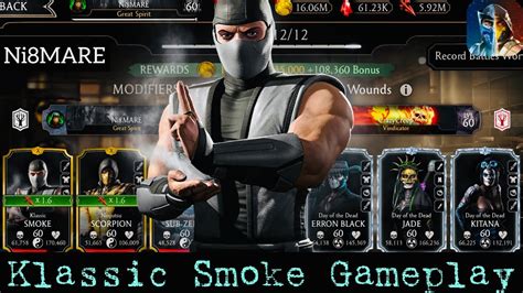 Klassic Smoke Gameplay Fatal Tower FW Survivor Mode MK Mobile YouTube