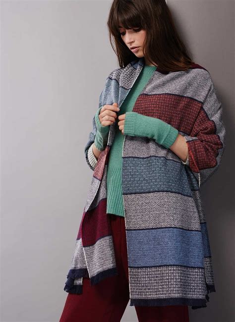 Cashmere Patchwork Folk Stole Brora Co Uk