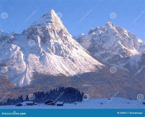 Snowy Mountain Peaks stock image. Image of austria, alps - 55053