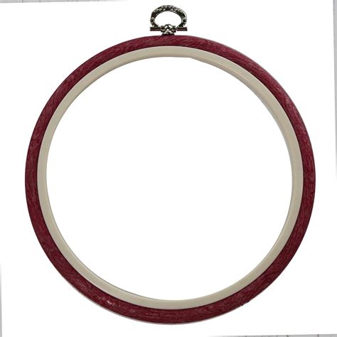 Nurge Embroidery Flexi Hoop Round Cross Stitch Display Red Cm