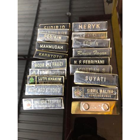 Jual Nametag Nama Dada Name Tag Dada Name Tag Kuningan Magnet