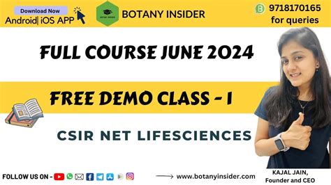 Free Demo Class Full Course June Csir Net Jrf Lifesciences I