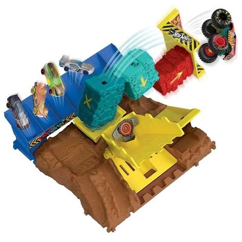 Hot Wheels Pista Monster TRUCK Arena Desafio Do Salto De Carro Mattel HNB Starhouse Mega Store