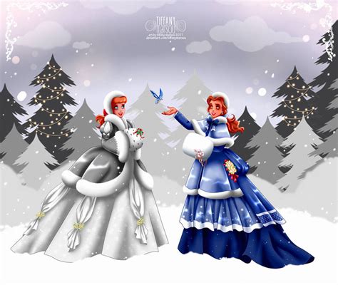 Wintery Cinderella And Belle By Tiffanymarsou On Deviantart