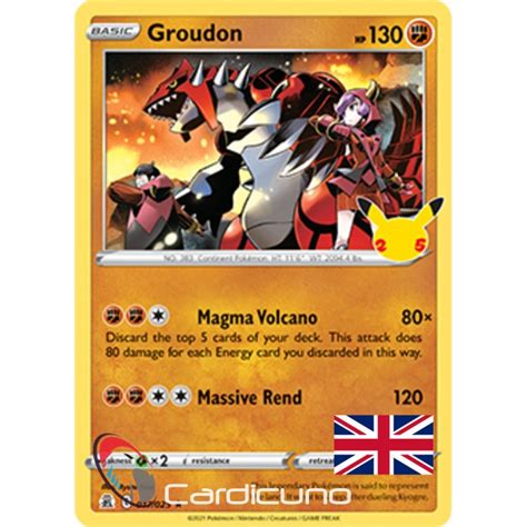 Groudon 017 025 Holo Celebrations Pokémon Promo Englisch Sammelkarte 2