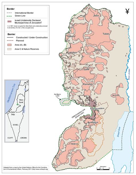 West Bank Map Settlements