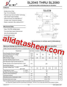 SL2080 Datasheet PDF DIYI Electronic Technology Co Ltd